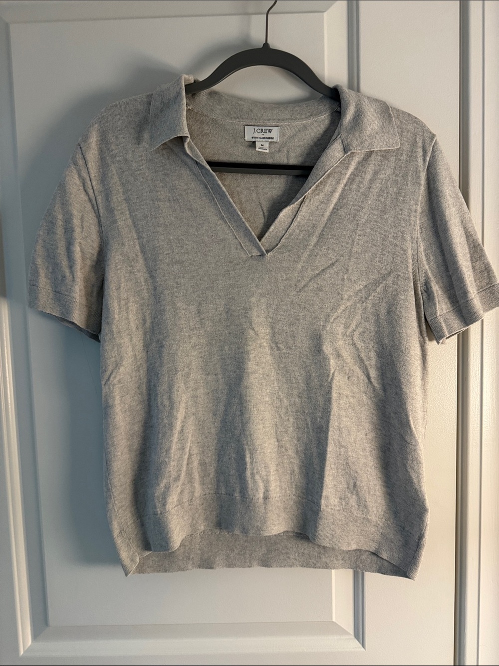 J. Crew Light Gray Cashmere Blend Sweater Top